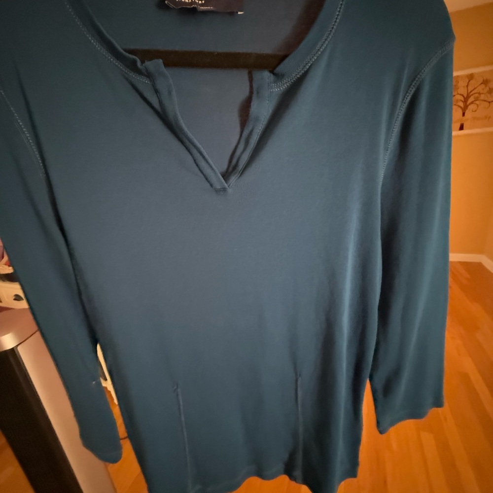 Jones New York Blue Long Sleeve Top *GREAT USED CONDITION* - Picture 2 of 8